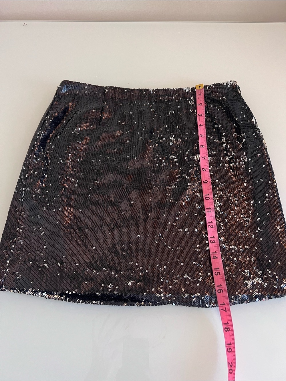 MICHAEL Michael Kors Sequin Mini Skirt Black Glam Party Festival 4 - Picture 10 of 10